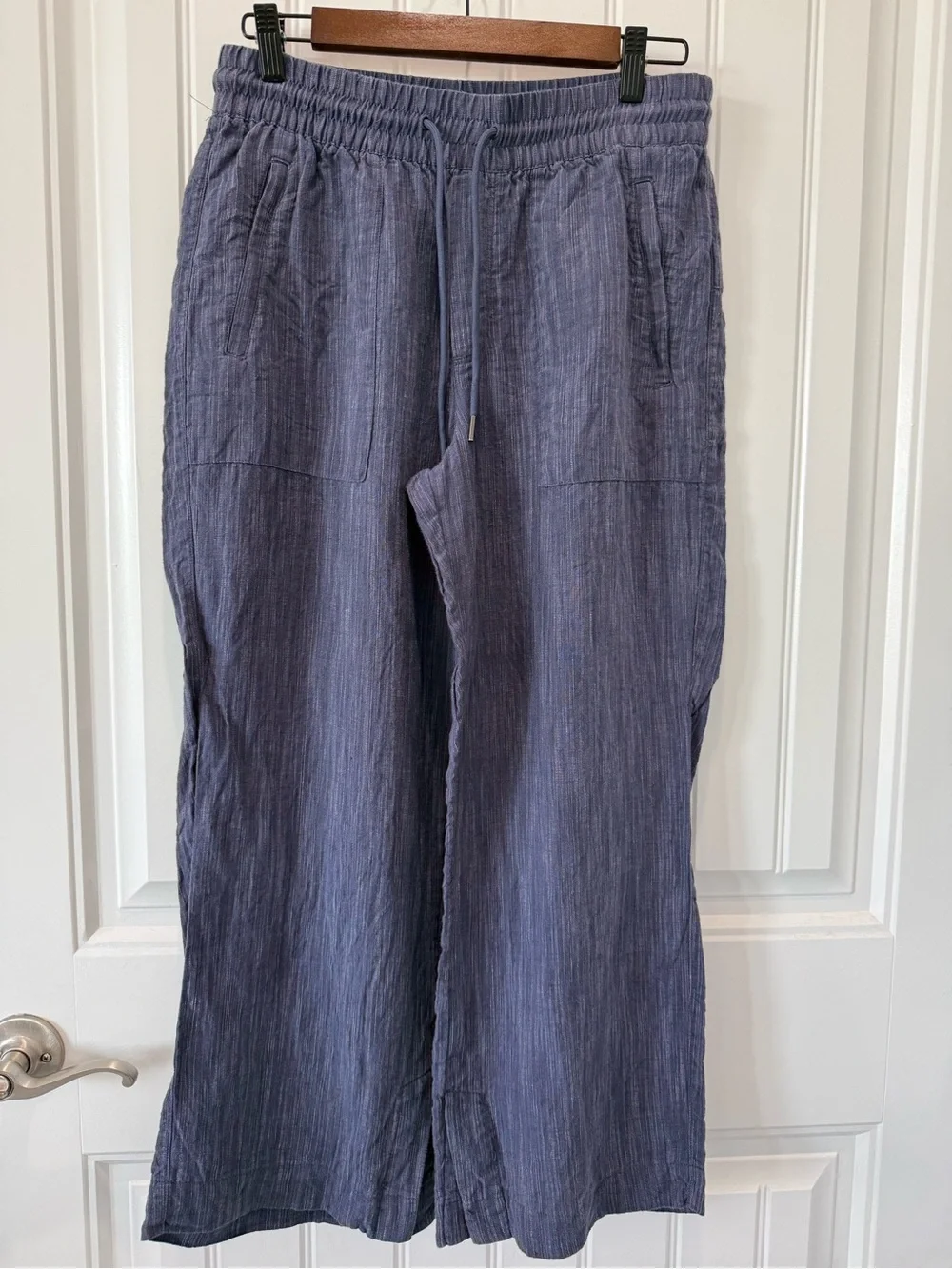 Bundle Lot of 2 pairs Athleta Women's Retreat Linen Wide Leg Pants Small Petite